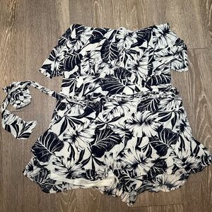 Pink Lily Floral Romper